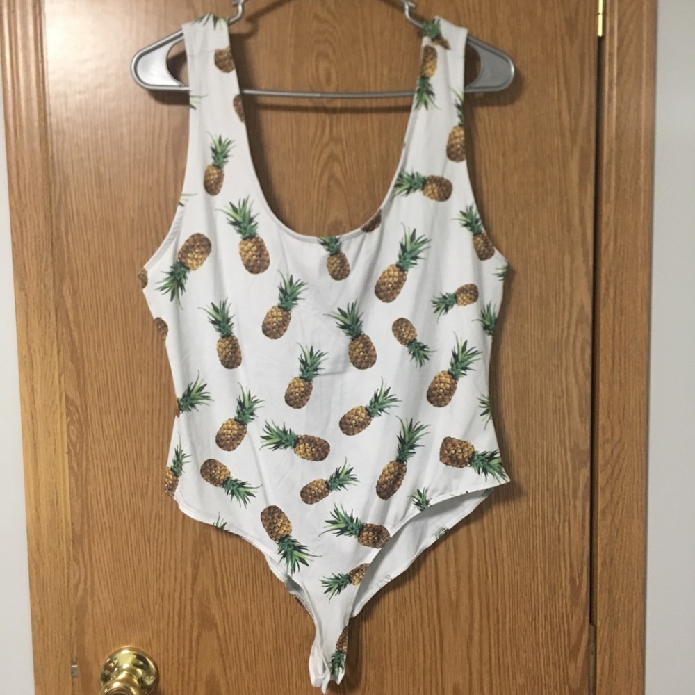 Charlotte Russe pineapple body suit